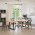 Patas mesa comedor forma V 2uds acero negro 100x(72-73,3)