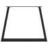 Patas mesa comedor forma V 2uds acero negro 100x(72-73,3)
