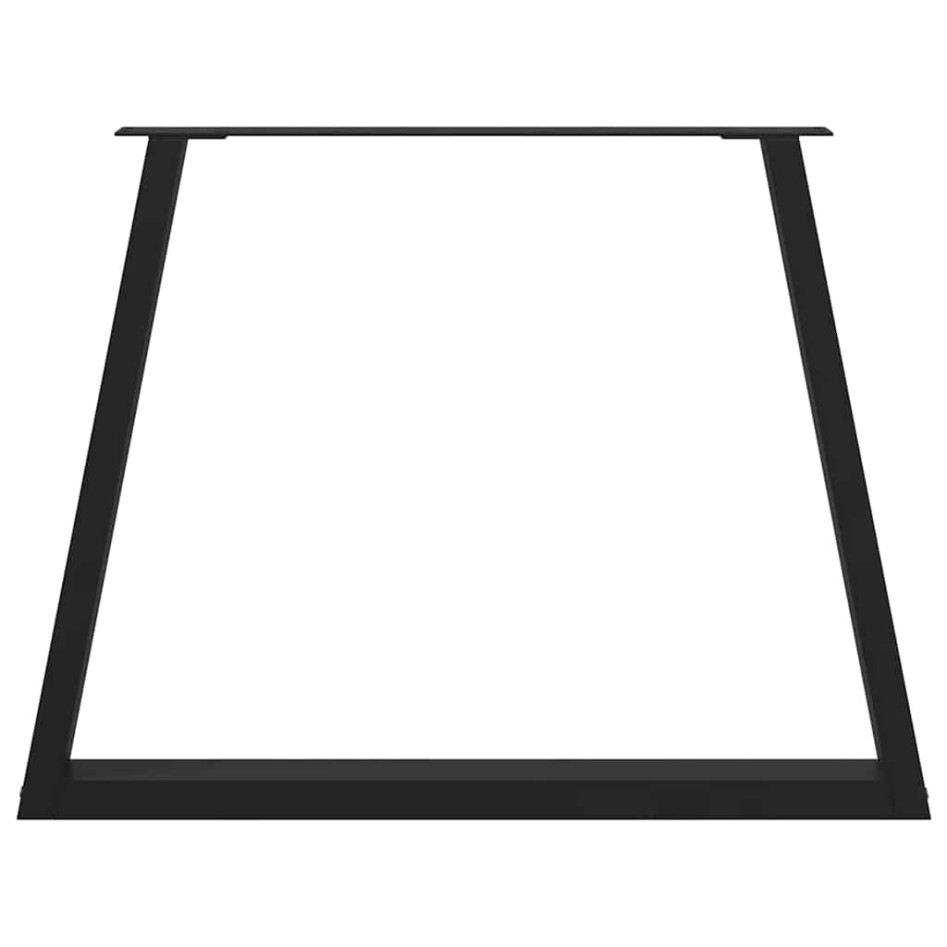 Patas mesa comedor forma V 2uds acero negro 100x(72-73,3)