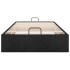 Estructura cama otomana sin colchón tela negro 90x200