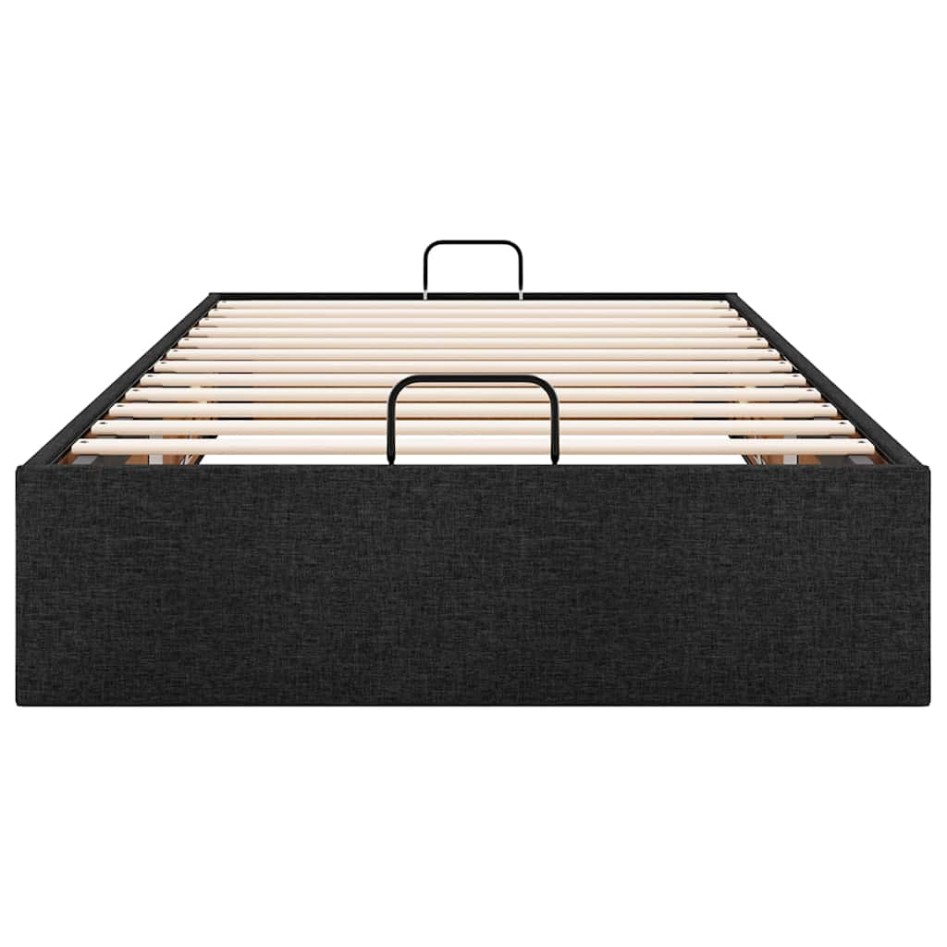 Estructura cama otomana sin colchón tela negro 90x200