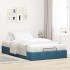 Estructura de cama otomana sin colchón terciopelo azul