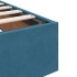 Estructura de cama otomana sin colchón terciopelo azul