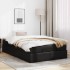 Estructura cama otomana colchón cuero sintético negro