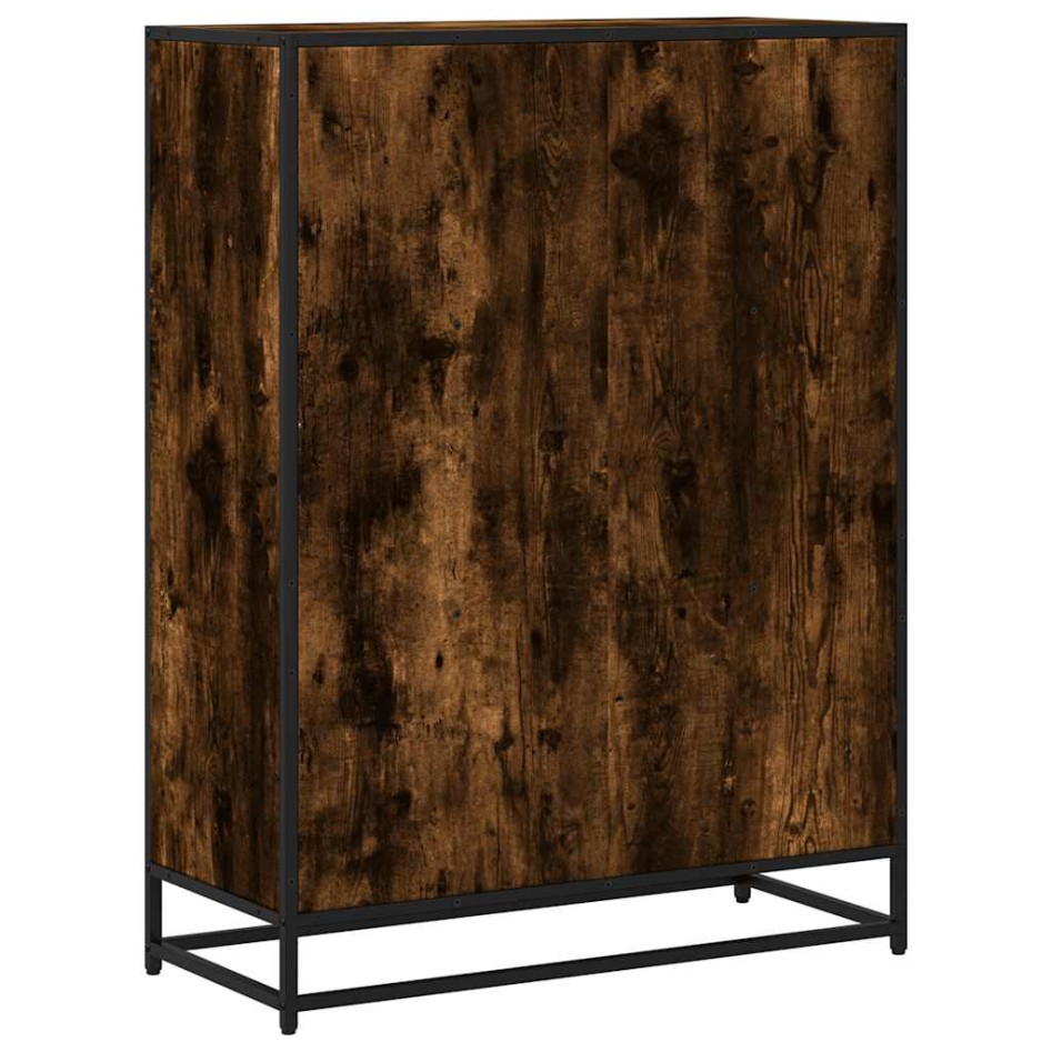 Estantería madera ingeniería roble ahumado 80,5x35x107,5