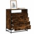 Cómoda de madera contrachapada roble ahumado 70x41x83,5
