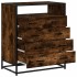 Cómoda de madera contrachapada roble ahumado 70x41x83,5