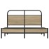 Estructura de cama sin colchón 120x200 cm madera roble