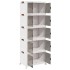Caja de almacenaje apilable con ruedas 5niveles 75L