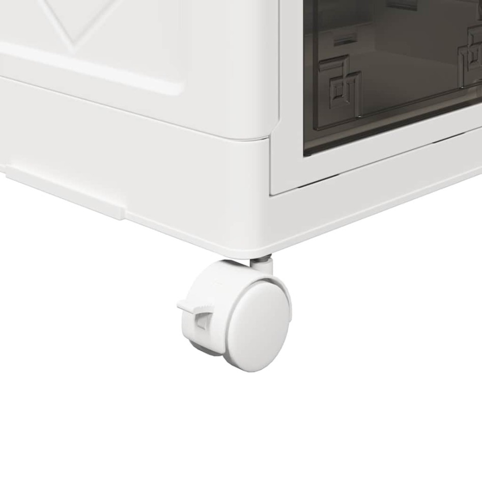 Caja de almacenaje apilable con ruedas 5niveles 75L