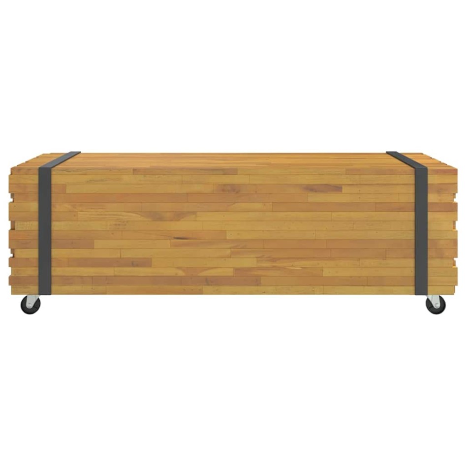 Mesa de centro madera maciza de teca 110x45x35