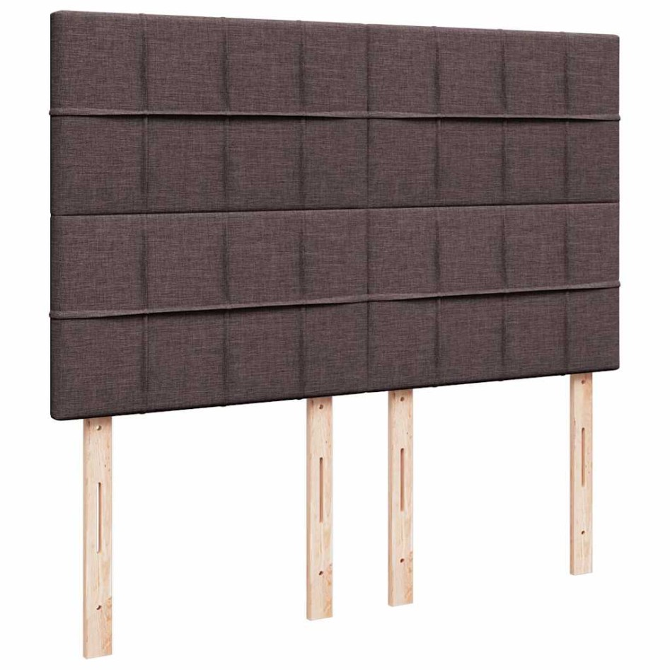 Estructura cama otomana colchón tela marrón oscuro