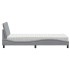 Cama con colchón tela gris claro 90x190