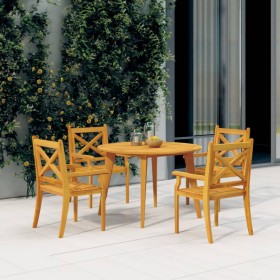 Sillas de comedor de jardín 4 uds madera maciza de