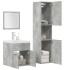 Juego muebles de baño 4 pzas madera contrachapada gris