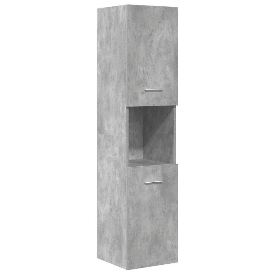 Juego muebles de baño 4 pzas madera contrachapada gris