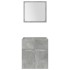 Juego muebles de baño 4 pzas madera contrachapada gris
