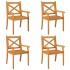 Sillas de comedor de jardín 4 uds madera maciza de