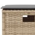 Set comedor de jardín 5 pzas con cojines ratán sintético