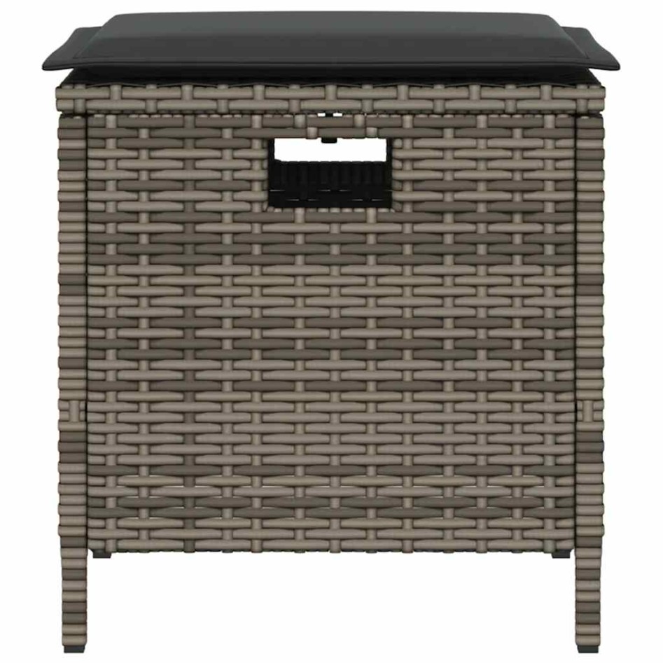 Set comedor de jardín 5 piezas con cojines ratán sintético