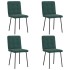 Sillas de comedor 4 unidades terciopelo verde