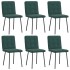 Sillas de comedor 6 unidades terciopelo verde