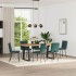 Sillas de comedor 6 unidades terciopelo verde