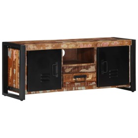 Mueble de TV madera maciza reciclada 100x30x40