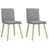 Sillas de comedor giratorias 2 unidades tela gris