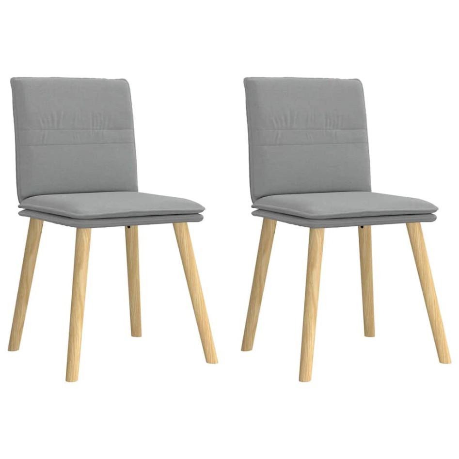 Sillas de comedor giratorias 2 unidades tela gris