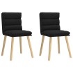 Sillas de comedor 2 unidades tela negro