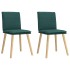 Sillas de comedor 2 unidades tela verde