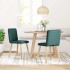 Sillas de comedor 2 unidades tela verde