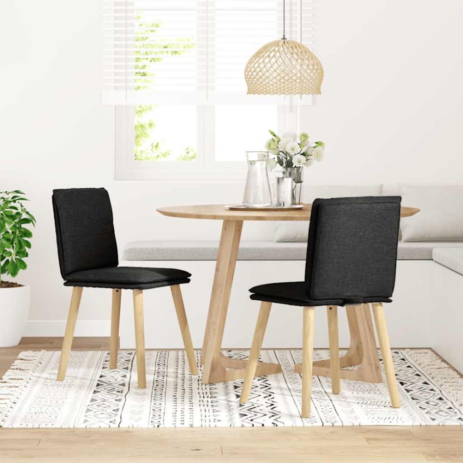 Sillas de comedor 2 unidades tela