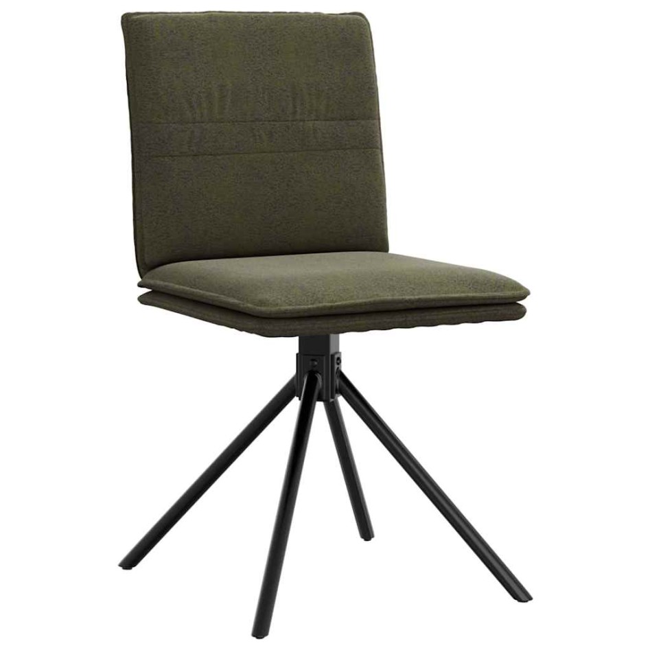 Silla de comedor cuero gamuza verde
