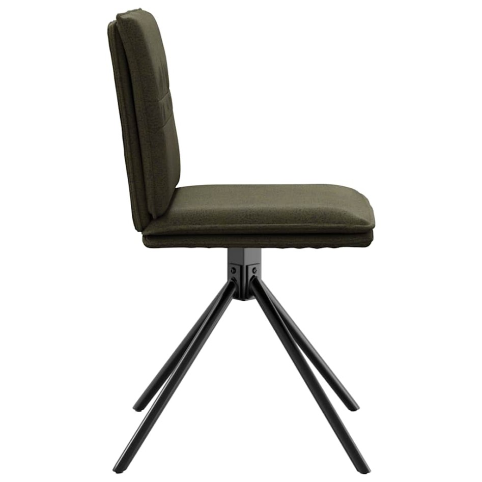 Silla de comedor cuero gamuza verde