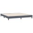 Estructura de cama sin colchón terciopelo gris oscuro