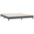 Estructura de cama sin colchón terciopelo gris oscuro