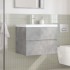 Set muebles de baño 2 piezas madera contrachapada gris