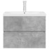 Set muebles de baño 2 piezas madera contrachapada gris