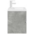 Set muebles de baño 2 piezas madera contrachapada gris