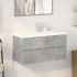 Set muebles de baño 2 piezas madera contrachapada gris
