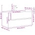 Set muebles de baño 2 piezas madera contrachapada gris