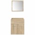 Juego de muebles de baño 5 pzas madera ingeniería roble