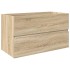 Set de muebles de baño 3 pzas madera contrachapada roble