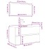 Set de muebles de baño 3 pzas madera contrachapada roble