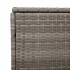 Caja de almacenaje de jardín ratán sintético gris 220x50x58