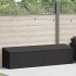 Caja de almacenaje de jardín ratán sintético negro 220x50x58
