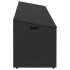 Caja de almacenaje de jardín ratán sintético negro 220x50x58