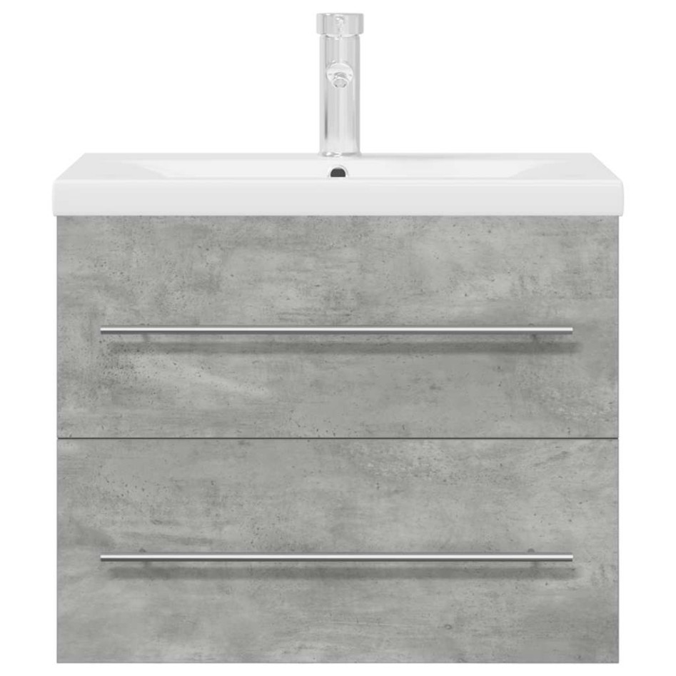 Set muebles de baño 2 piezas madera contrachapada gris